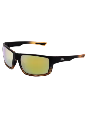 Sawfish™ Gold Mirror Performance Fog Technology Polarized Lens, Tortoise/Black Frame Safety Glasses - BH26719PFT