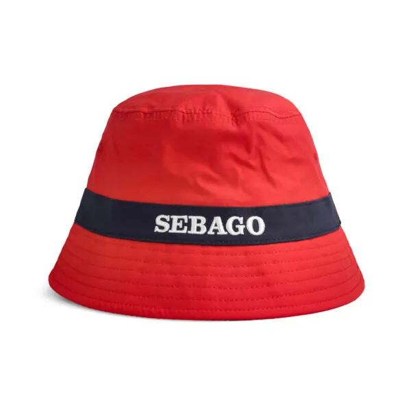 SEBAGO Helmsman Reversible Red Bucket Hat