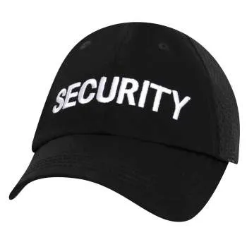 Security Mesh Back Tactical Cap - Black