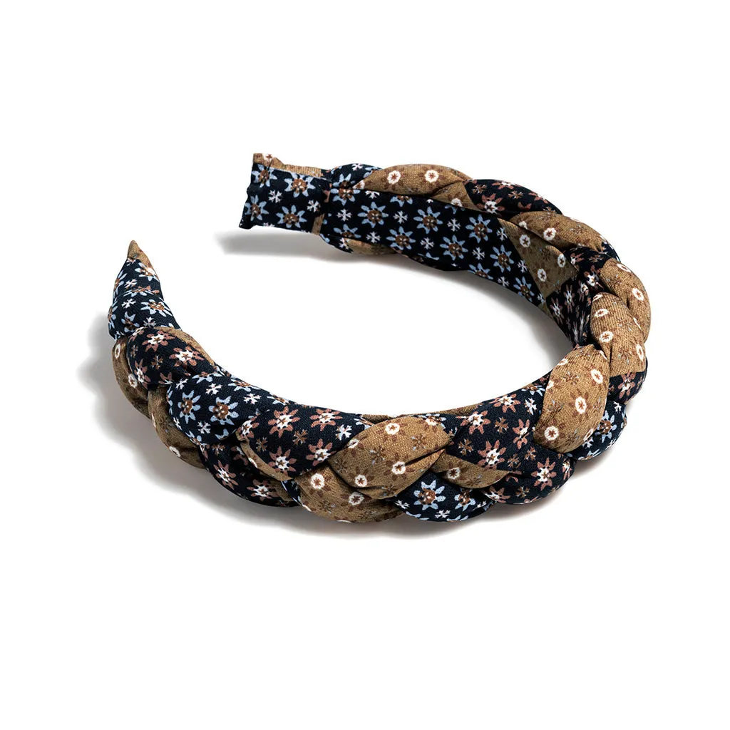 Shiraleah Braided Print Headband, Tan - FINAL SALE ONLY