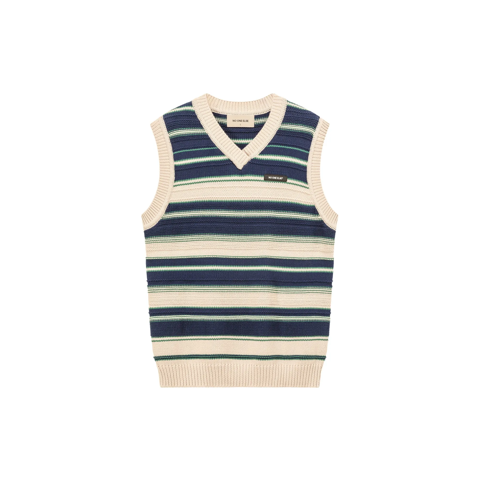 Striped Loose Fit Knit Vest