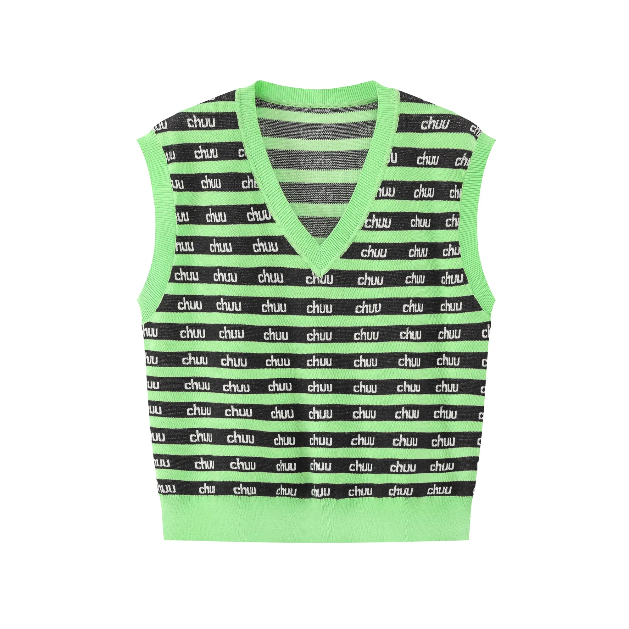 Stripes Chuu Logo Knit Vest