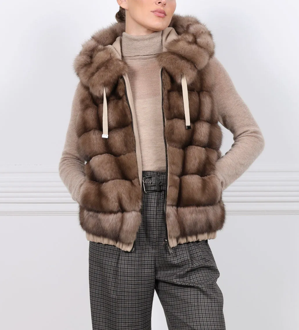 The Anya Sable Fur Vest