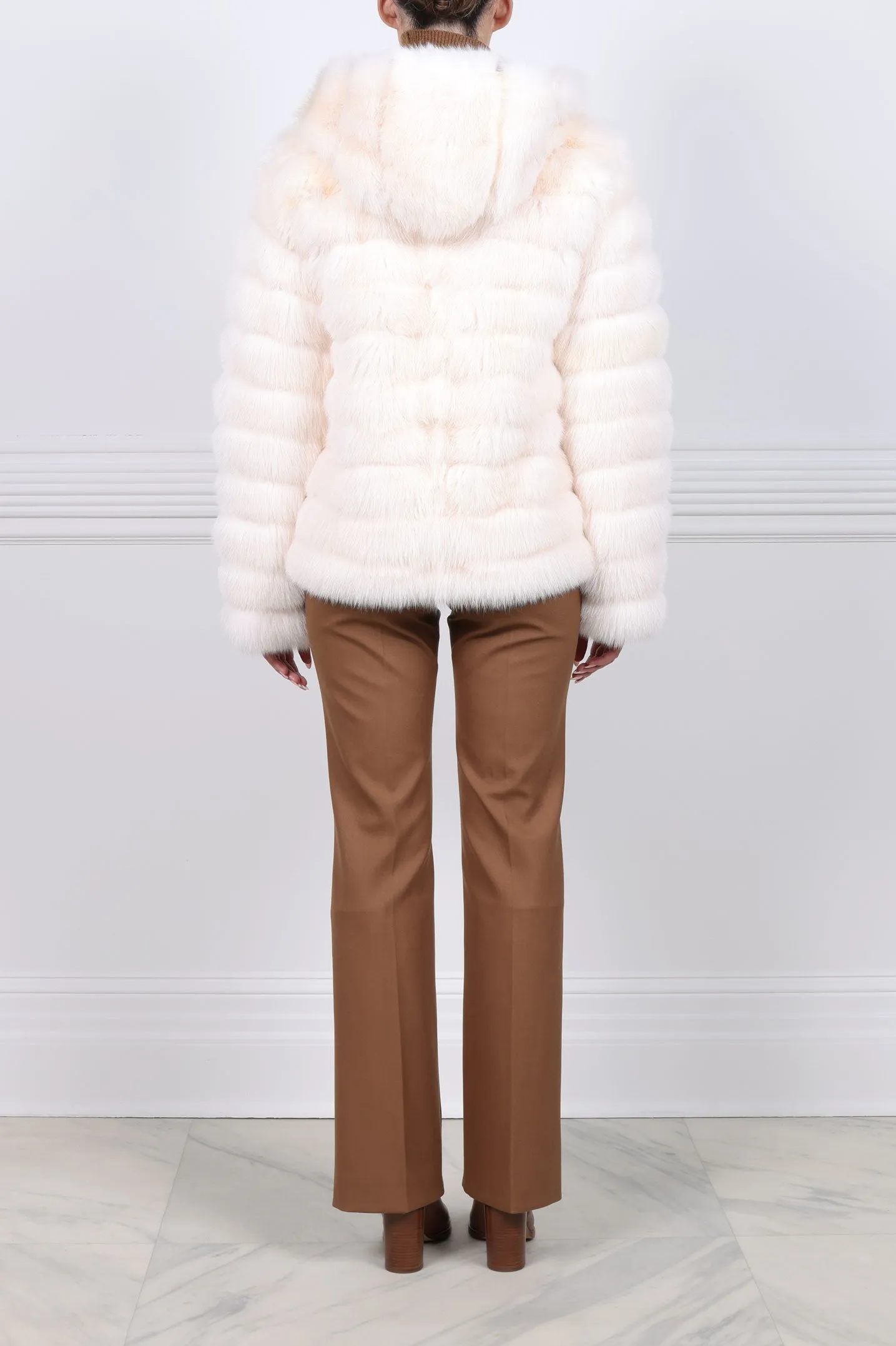 The Sarah Sable Fur Hooded Jacket