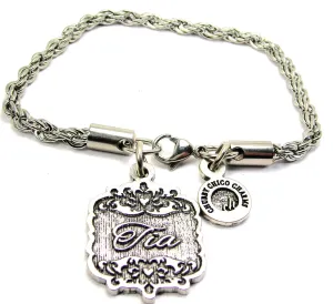 Tia Victorian Scroll Rope Chain Bracelet