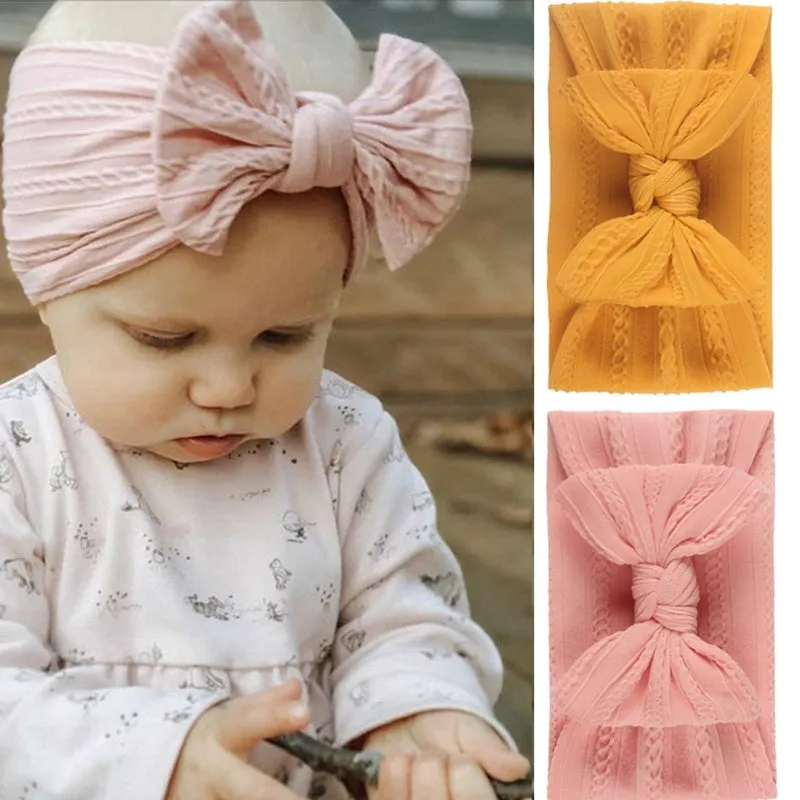 Twist Cable Soft Knot Turban Kids Headwear Headbands