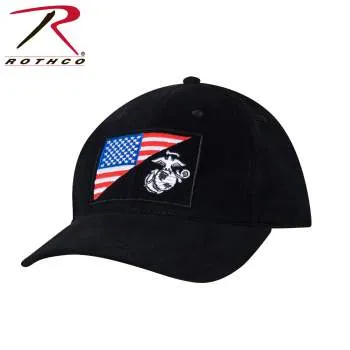 USMC Eagle, Globe and Anchor / US Flag Low Pro Cap