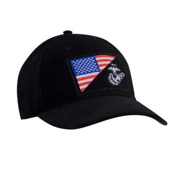 USMC Eagle, Globe and Anchor / US Flag Low Pro Cap