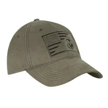 USMC Eagle, Globe and Anchor / US Flag Low Pro Cap