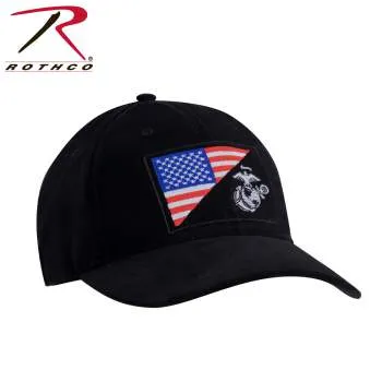 USMC Eagle, Globe and Anchor / US Flag Low Pro Cap