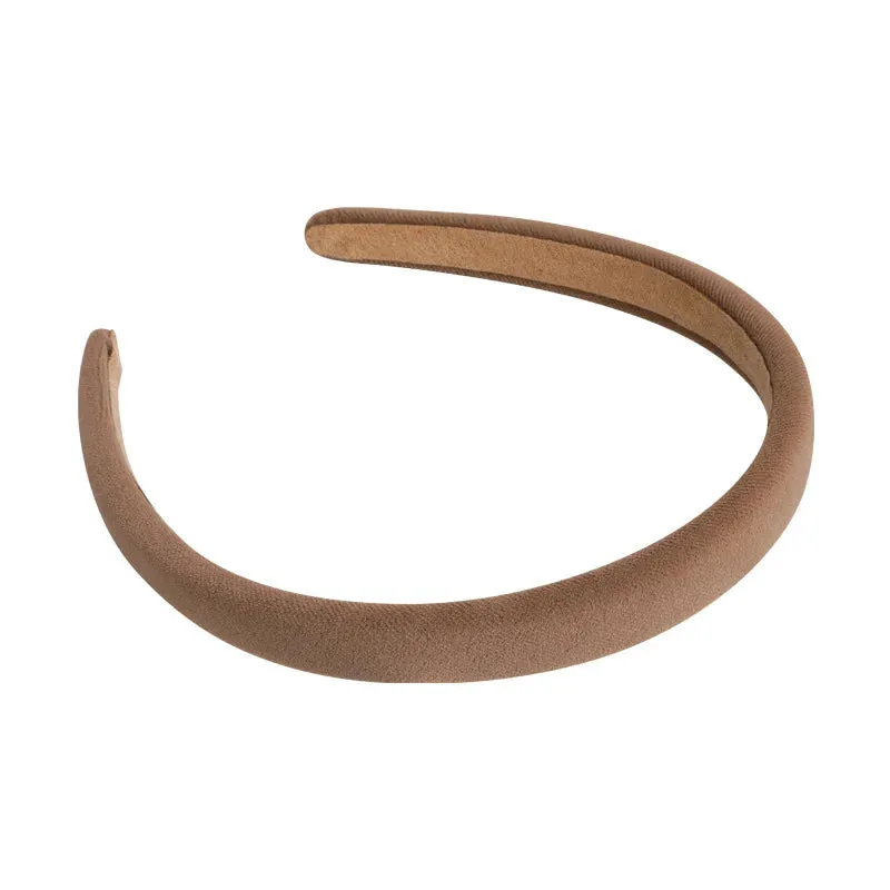 VAIGE Retro Velvet Thin Headbands - Solid Color Elastic Hair Hoops for Casual Use, Geometric Pattern, Comfortable Polyester Hair Accessories