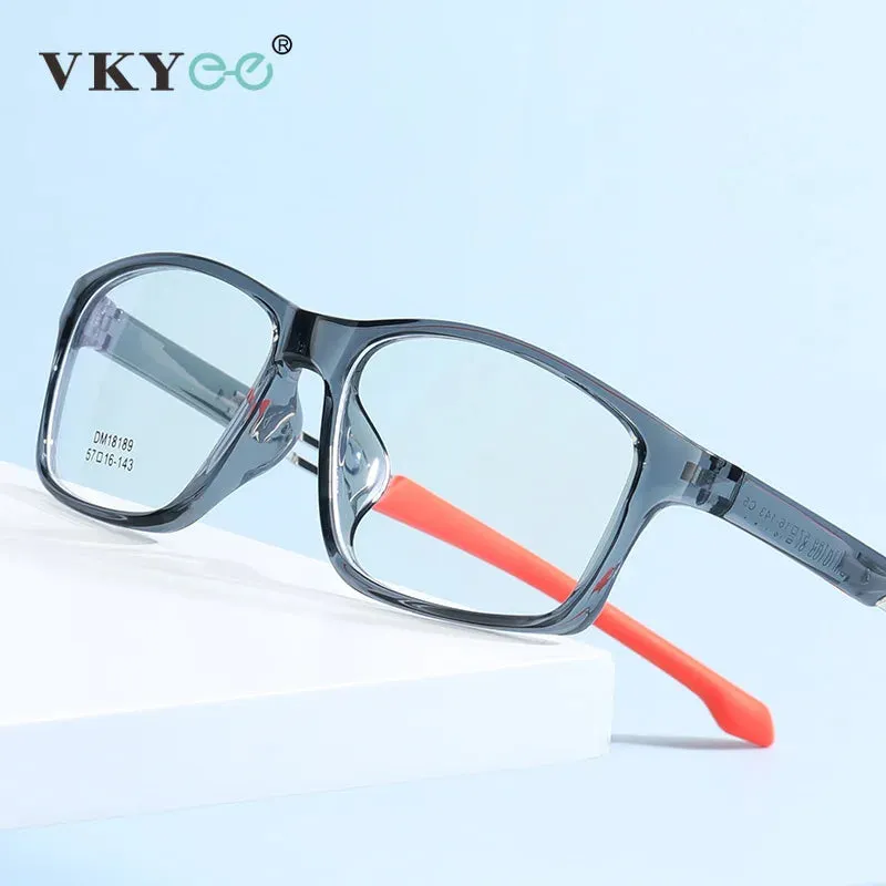 Vicky Men's Full Rim Square Tr 90 Silicone Sport Reading Glasses 18189